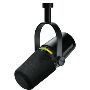 Shure mv7+ black podcast microphone