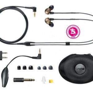 SHURE SE535-VE AURICOLARI AD ISOLAMENTO SONORO BRONZO METALLIZATO IN EAR MONITOR TRIPLO MICRO DRIVER ALTA DEFINIZIONE 2 WOOFER 1 TWEETER – GARANZIA ESTENDIBILE 5 ANNI –