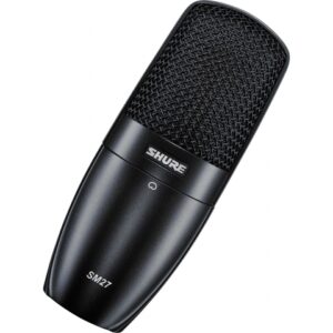 SHURE SM27 MICROFONO DINAMICO A CONDENSATORE + SUPPORTO ANTISHOCK GIREVOLE DA ASTA + CUSTODIA