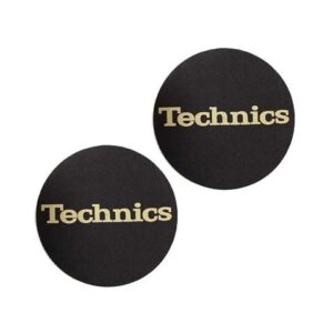 TECHNICS COPPIA SLIPMAT LOGO BLACK-GOLD