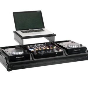 ZOMO SET-200 PLUS NSE FLIGHT CASE NERO + LAPTOP X 2 CDJ350 1 DJM750 DJM850 DJX750 XONE62 XONE92