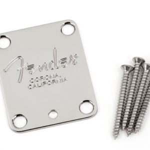 FENDER 4-Bolt American Series Guitar Neck Plate with "Fender Corona" Stamp