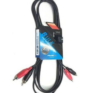 Cavo audio STEREO 2 x spina RCA a 2 x spina RCA, 1,8mt, Nero
