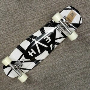EVH White with Black Stripes Skateboard