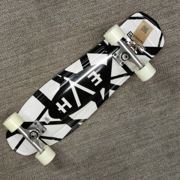 EVH White with Black Stripes Skateboard