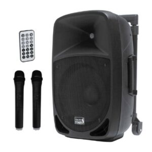 Italian stage fr15awv2 a batteria con 2 microfoni senza filo