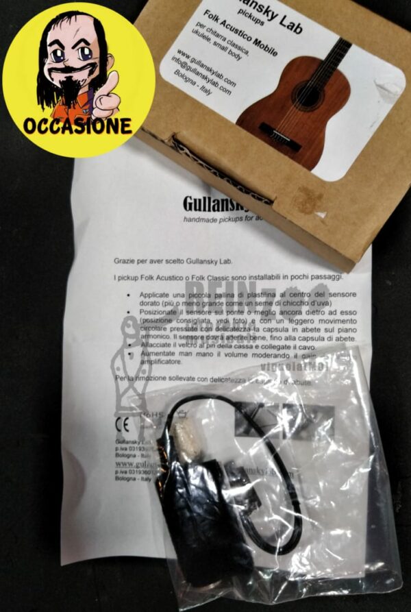 GULLANSKY LAB SHORT UP PICK UP PER CHITARRA CLASSICA, FOLK, UKULELE