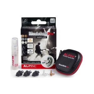 Alpine MUSICSAFEPRO 2019-TR Kit Auricolari Per Protezione Uditiva Con 3 Filtri Attenuazione – Black Edition