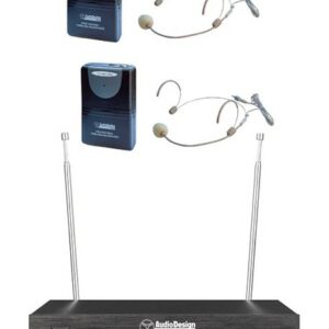 AudioDesign PMV112BP Coppia Radiomicrofoni Headset