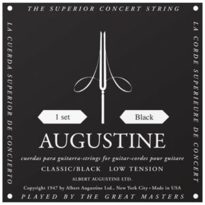 Augustine Classic Black Low Tension MUta Corde Chitarra