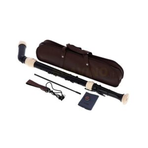 Aulos 521 Flauto Dolce Basso Diteggiatura Barocca con Borsa