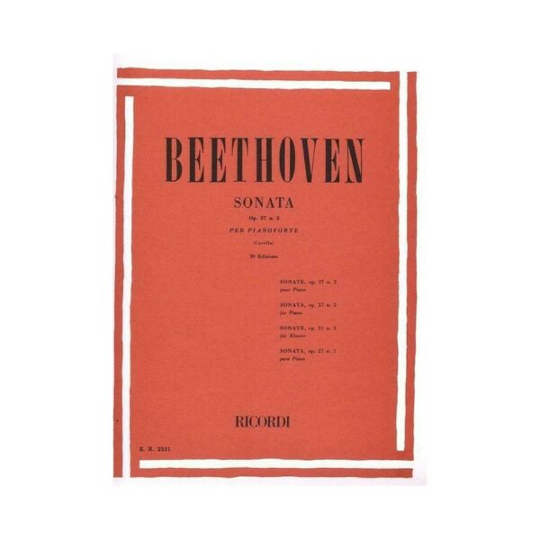 Beethoven Sonata Opus 27 Numero 2 Per Pianoforte