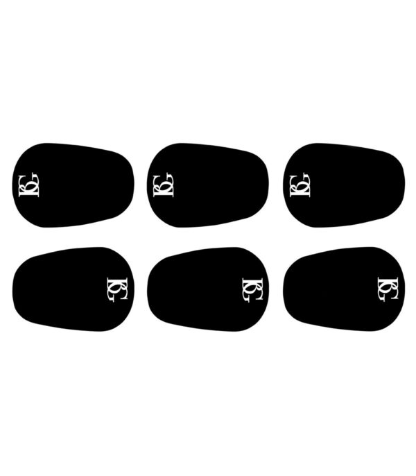 BG A10L Kit 6 Proteggi Bocchino Neri Per Sax Soprano 0,8MM Large