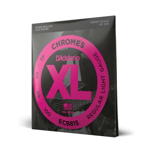 D'Addario ECB81S Set Bass Chrome 45-100 Short