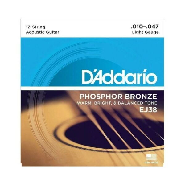 D'Addario EJ38 Phosphor Bronze 12 Strings Light 10-47