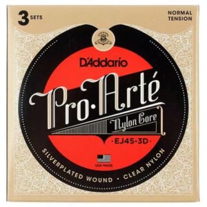 D’Addario EJ45-3D Pack 3 mute Pro-Arte Nylon, Normal Tension