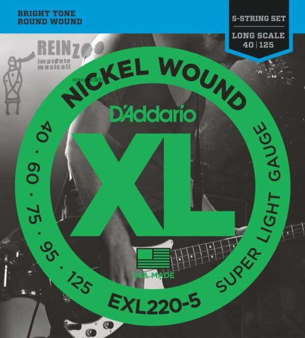 D&apos;Addario Electric Bass XL Environmental 5 String .040 - .125 EXL220-5