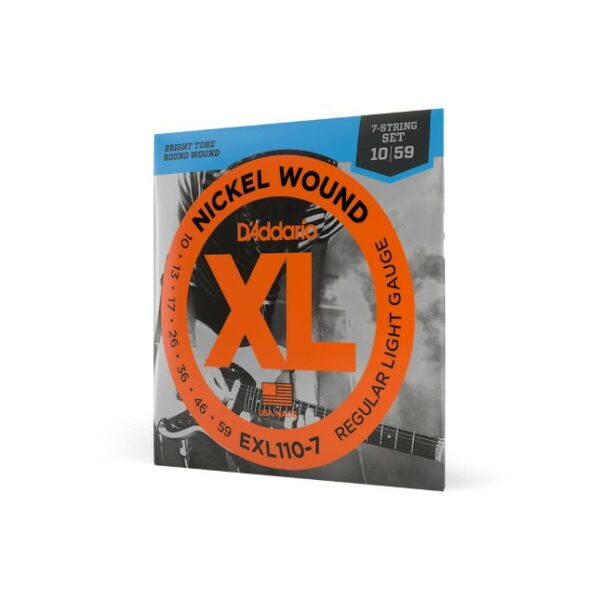 D'Addario EXL110-7 Nickel Wound, 7-String, Regular Light, 10-59
