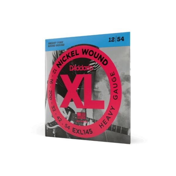 D'Addario EXL145 Nickel Wound, Heavy, Plain 3rd, 12-54