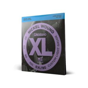 D’Addario Exl190 Nickel Wound Bass, Custom Light, 40-100, Long Scale