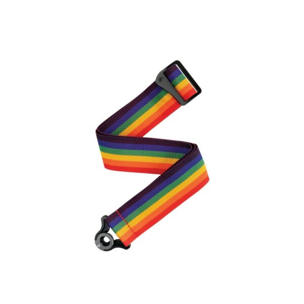 D'Addario PWSAL411 Auto Lock Polypro Guitar Strap Rainbow