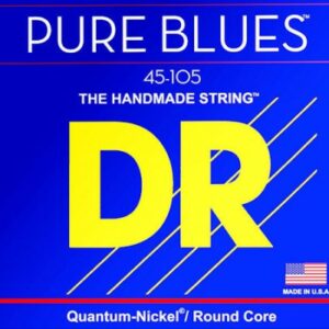 Dr string pb-45 pure blues bass 45 105 medium the handmade string quantum nickel round core