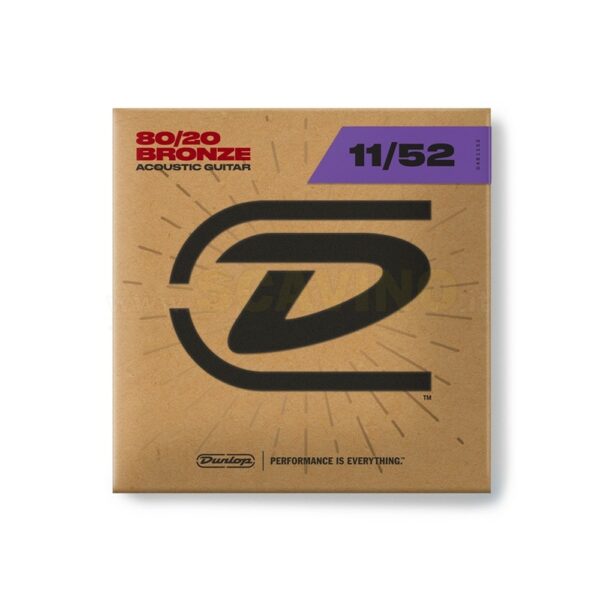 DUNLOP DAB1152 Medium Light Cordiera Per Chitarra Acustica