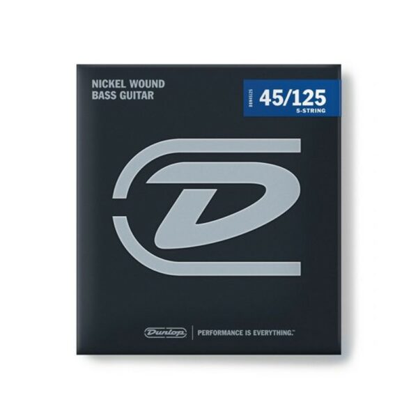 DUNLOP DBN45125 Nickel Wound, Medium Set/5 Corde Per Basso