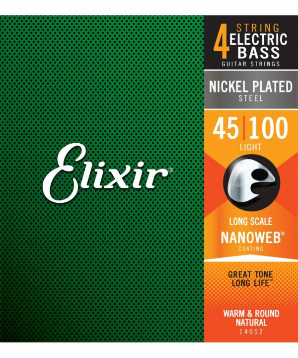 ELIXIR 14052 ELECTRIC BASS NICKEL PLATED STEEL NANOWEB