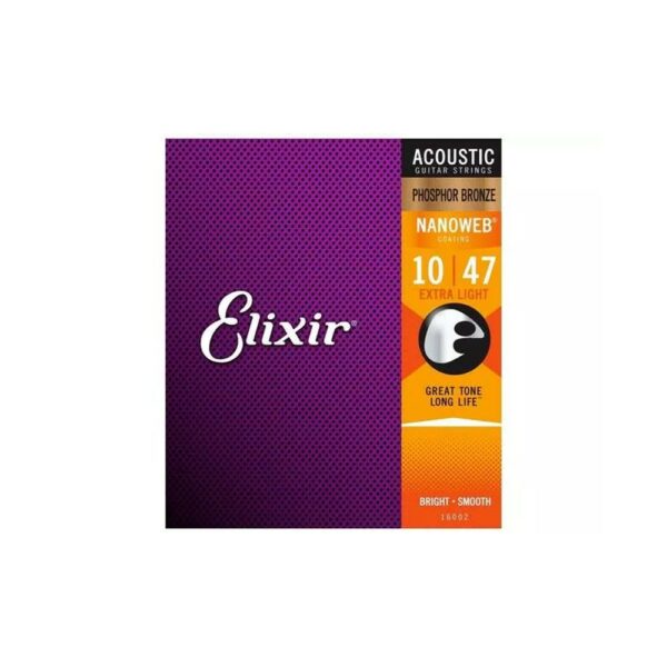 Elixir 16002 Nanoweb Extra Light 10-47 Acoustic Phosphor Bronze