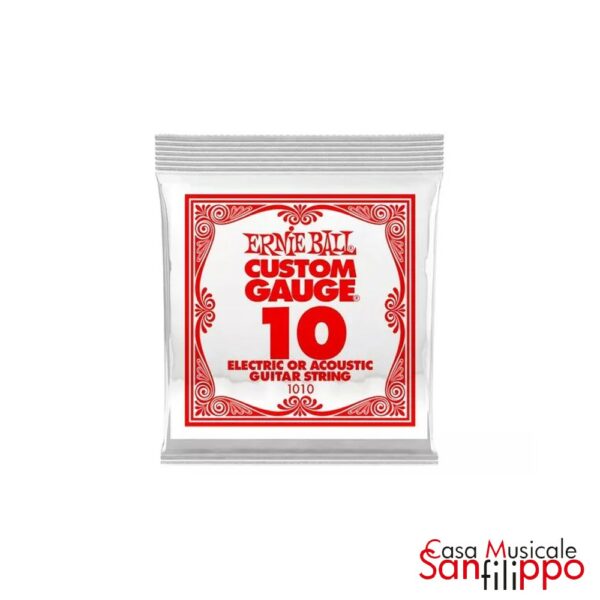 Ernie Ball 1010 Plain Steel .010 Corda