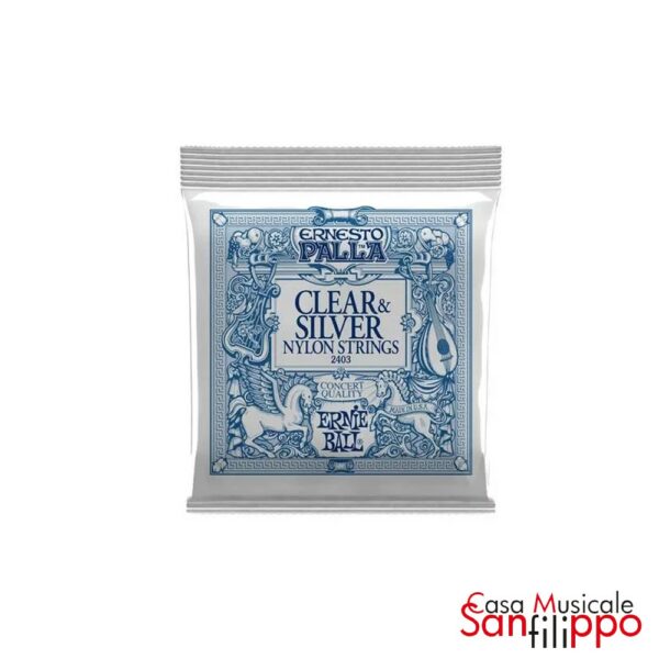 Ernie Ball 2403 Clear&Silver Nylon String 28-42 Muta Corde