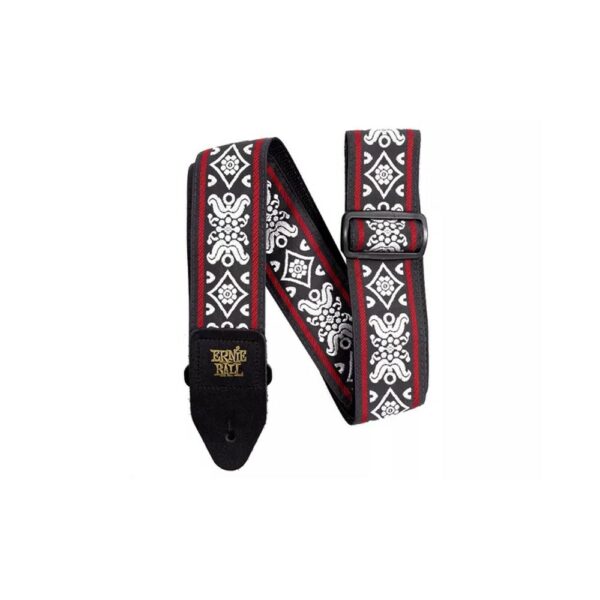Ernie Ball 4669 BlackJack Red Jacquard Tracolla