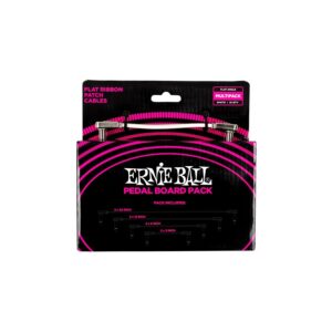 Ernie Ball 6387 Flat Ribbon Patch Cables White Multi-Pack