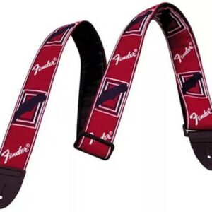 Fender Fascia Monogrammed Fascia Monogrammed Red / White / Blue Tracolla Chitarra