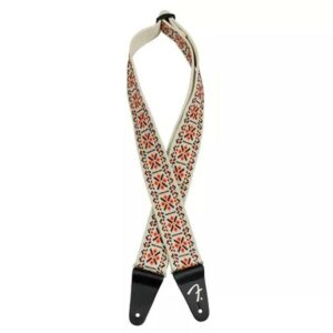 Fender Pasadena Woven Straps Lattice Orange Tracolla