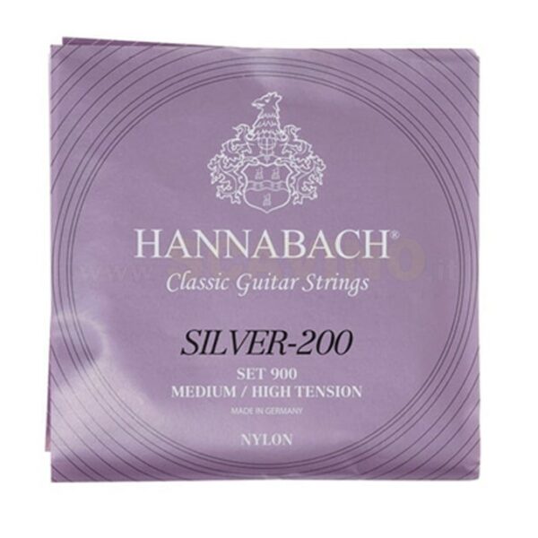 Hannabach 900MHT Corde per chitarra classica Serie 900 Medium/High Tension Silver 200