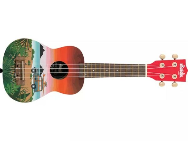 Kala Uk-surfari - ''graphic Top'' - Ukulele Soprano Surfari - C/borsa