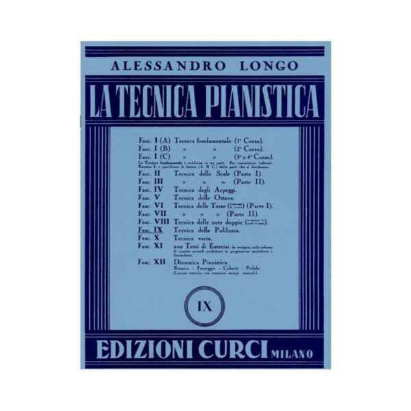 Longo La Tecnica Pianistica Fascicolo 9