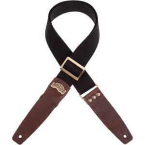 Magrabò Stripe SC Cotton Nero 5 cm terminali Twinkle Marrone Scuro, fibbia Recta Ottone
