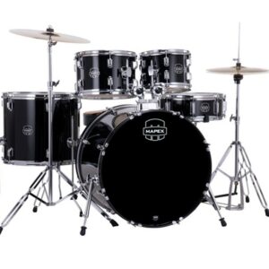 Mapex Comet Rock 22″ CM5294FTCDK 5 Pezzi Dark Black Con Hardware E Piatti