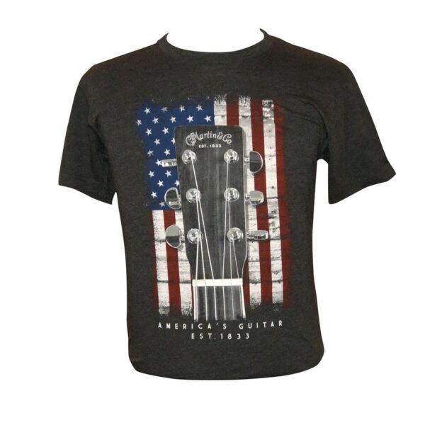 Martin 18Cm0132M T-Shirt American Flag, Charcoal, M