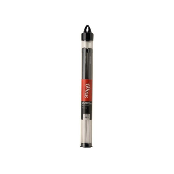Stagg SBRU10-RN Spazzole in nylon impugnatura in gomma