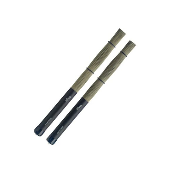 Stagg SBRU35-RS Spazzole large in paglia impugnatura in gomma
