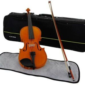 Violino 4/4 Gewa Set Aspirante Dresden Gs401411 Con Set-Up Tavola Abete Massello – Fondo E Fasce Acero Massello